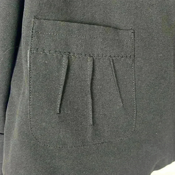 Signature Larry Levine Womens Blazer 6 Black 3 Button Closure 3/4 Sleeves Classy - Picture 5 of 7